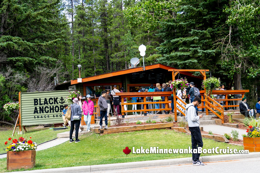 Black and Anchor Snack Shop at Lake Minnewanka Boat Cruise