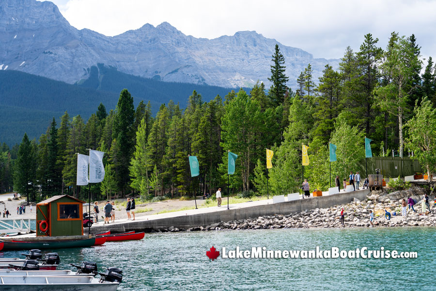 Boat Launch at Lake Minnewanka Boat Cruise